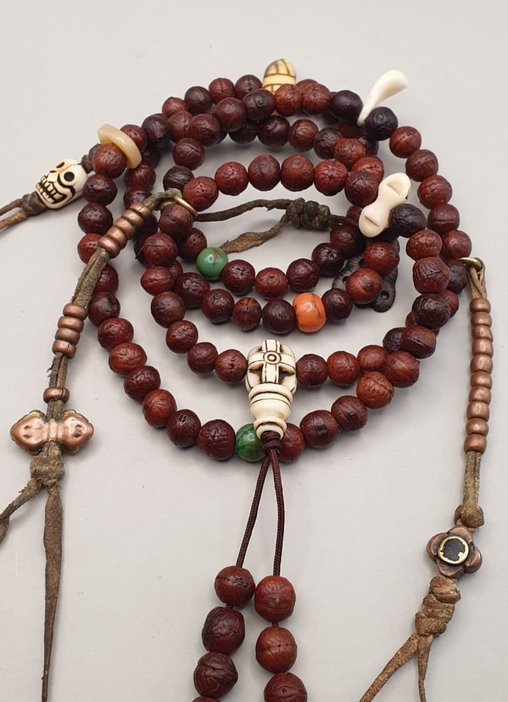 Bodhi mala prayer beads full view