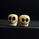 Ivory Skull beads 12mm