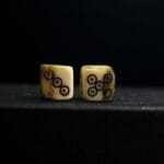 Ivory dice beads 10mm