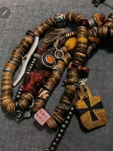 tibetan antique prayer beads mala findings