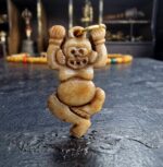 Kapala Lion Face Chittipati Amulet – Skull Bone Hand Carved Pendant - Image 2