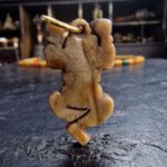 Kapala Lion Face Chittipati Amulet – Skull Bone Hand Carved Pendant - Image 3