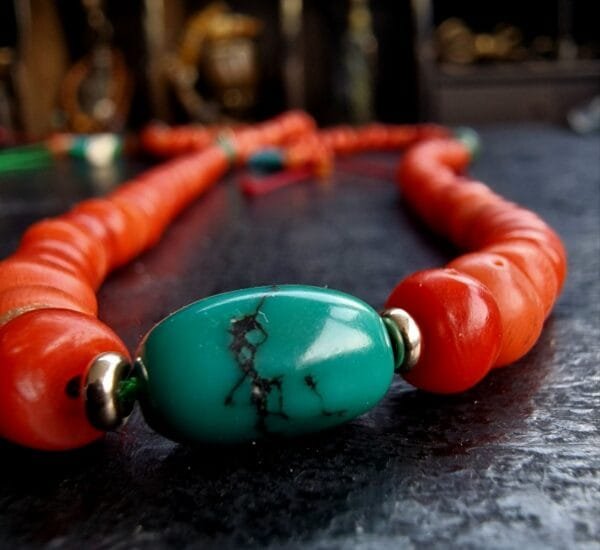 Coral & Turquoise Mala - Image 4