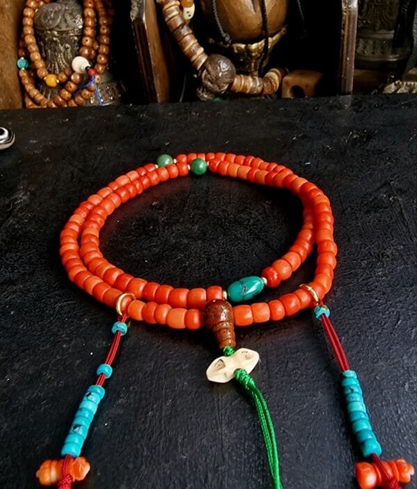 Coral & Turquoise Mala