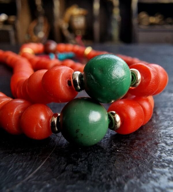 Coral & Turquoise Mala - Image 3