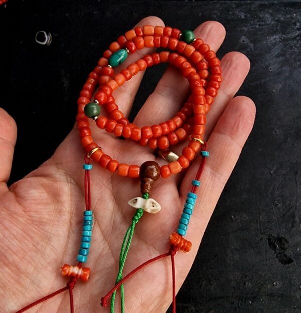 Coral & Turquoise Mala - Image 7