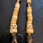 Hand-carved Ivo ritual counters with an authentic aged patina.