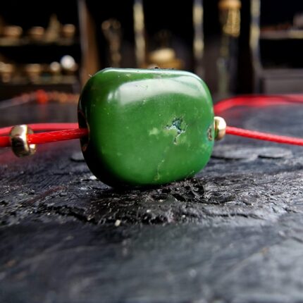 Hand-selected turquoise beads with a natural dark matrix.