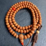 Authentic Bodhi seed mala with a natural aged patina.