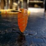 Ancient carnelian agate leaf amulet