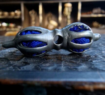 White copper vajra amulet Nepal