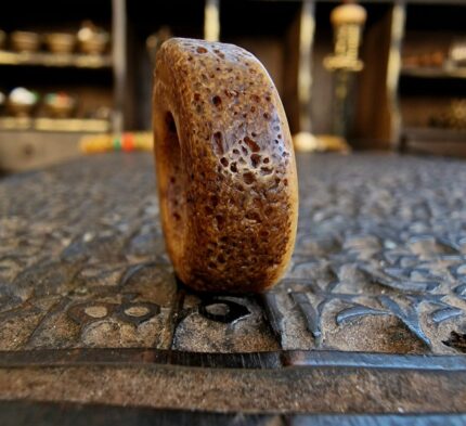 19th century Tibetan Kapala yogi ring close-up