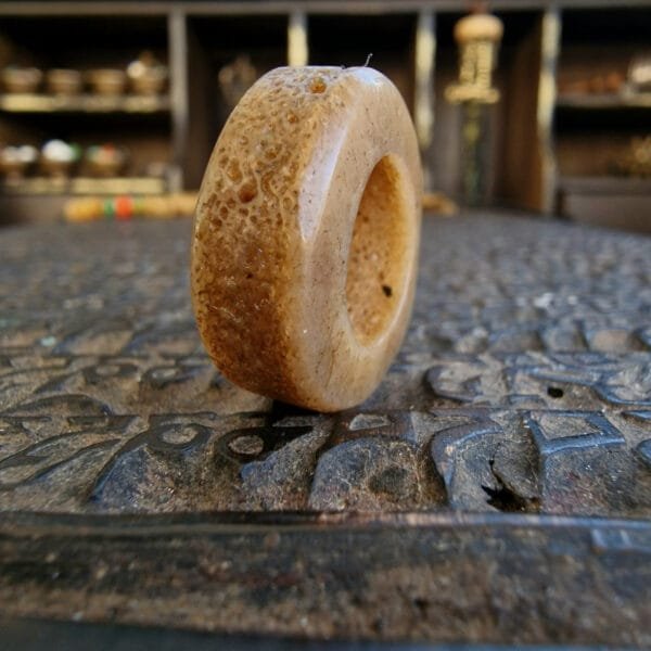19th century Tibetan Kapala yogi ring close-up