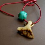 Tibetan Buddhist amulet with lama skull bone