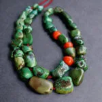 Ancient Tibetan turquoise bead necklace with coral