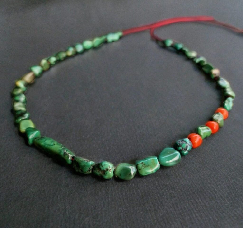 18th century turquoise mala from Tibet