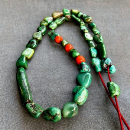Ancient Tibetan turquoise bead necklace