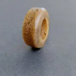 Antique lama skull bone Kapala ring with patina