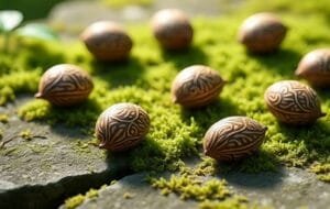 Five-eye bodyseed with star-shaped natural formation