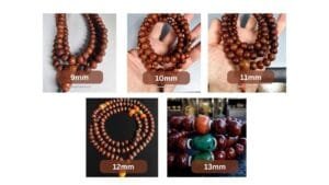 Bodyseed bead size comparison from 9mm to 13mm