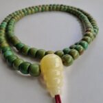 Unique Turquoise - Antique Tibetan Mala - Image 3