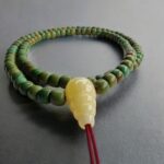 Unique Turquoise - Antique Tibetan Mala - Image 4