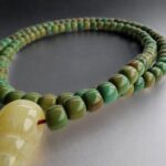 Unique Turquoise - Antique Tibetan Mala - Image 6