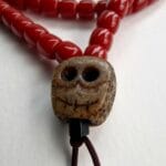 Unique Red Coral - Citipati Skull Mala - Image 10