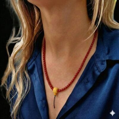 Red Coral Mala Necklace 108 Tibetan Prayer Beads, Boho Wrap Bracelet, Buddhist Meditation Gift, Protection Talisman, Handmade Yoga Jewellery