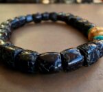 Sacred Rudraksha Beads Bracelet - Skull Bone - Image 2