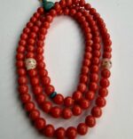 Unique Coral Beads Necklace - Pearl Skull - Image 8