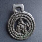 antique Tibetan Thogchag Amulet - Rider and Horse
