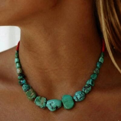 Turquoise beads necklace, antique Coral/ Tibetan Turquoise beads 18th century Rudraksha Mala Prayer beads old 108, Dzi beads