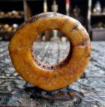 Tibetan Kapala Yogi Hair Ring – Coral & Turquoise Inlaid Ritual Amulet - Image 3