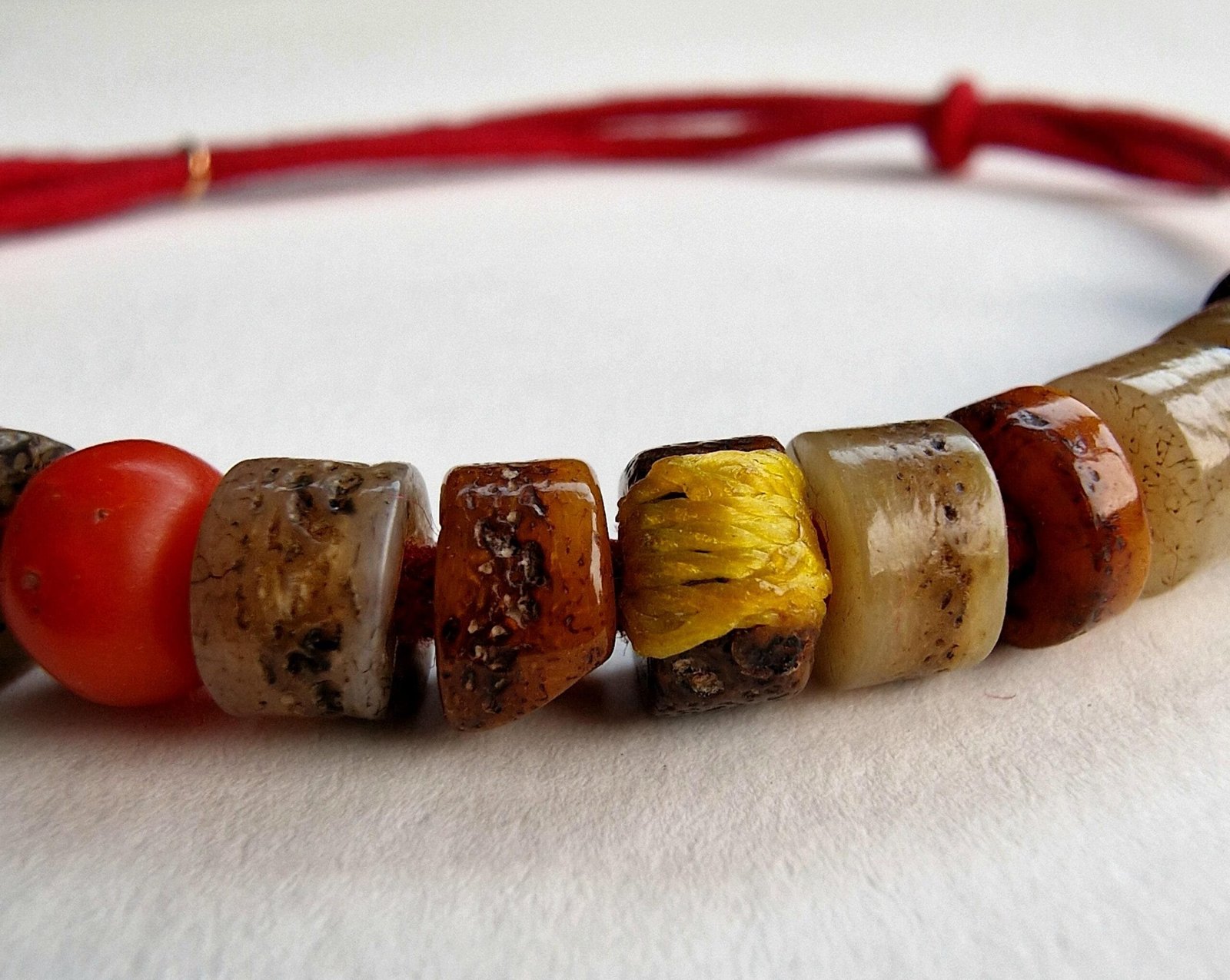 Tibetan antique Kapala bone Bracelet/Necklace | Prayer beads, old bodhi mala 108, antique Coral, Dzi beads, Tibetan Turquoise, Special Gifts - Image 5