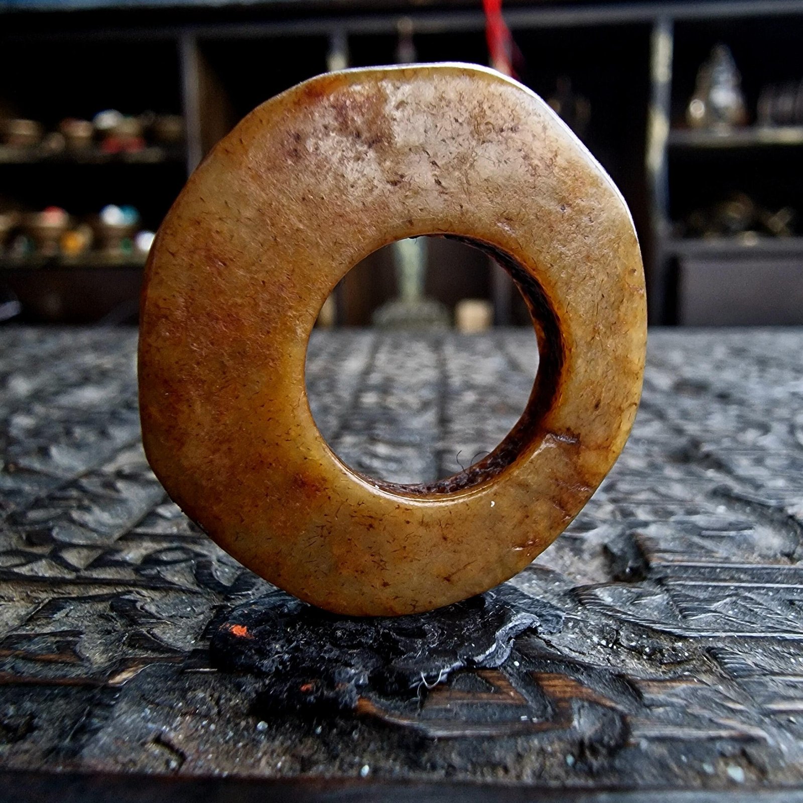 Authentic Tibetan Antique Kapala Skull Amulet - 108 Bodhi Mala with Dzi, Coral & Turquoise - Image 5