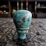 Authentic Turquoise Guru Bead - Tibetan Antique - Image 3