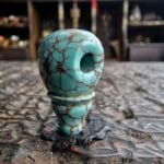 Authentic Turquoise Guru Bead - Tibetan Antique - Image 5