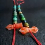 Hand-crafted Tibetan silver mala counters with Bell and Dorje.