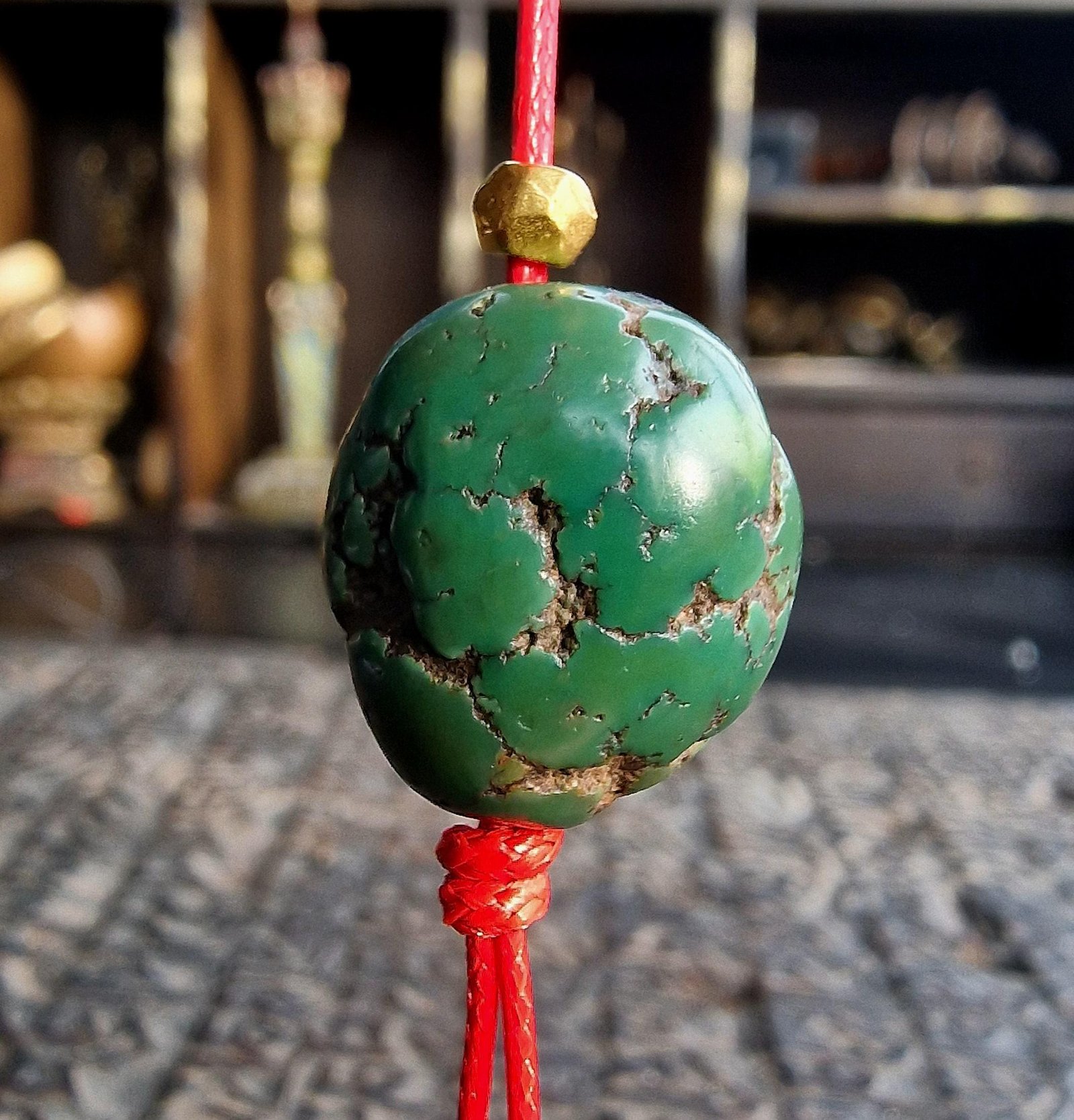 17th Cen Turquoise bead - Image 4