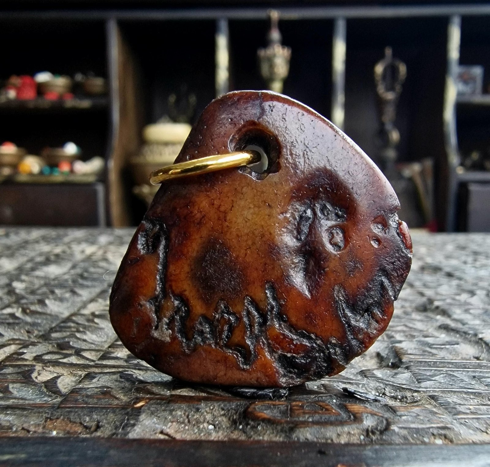Unique Tibetan - Kapala Skull Amulet - Image 2