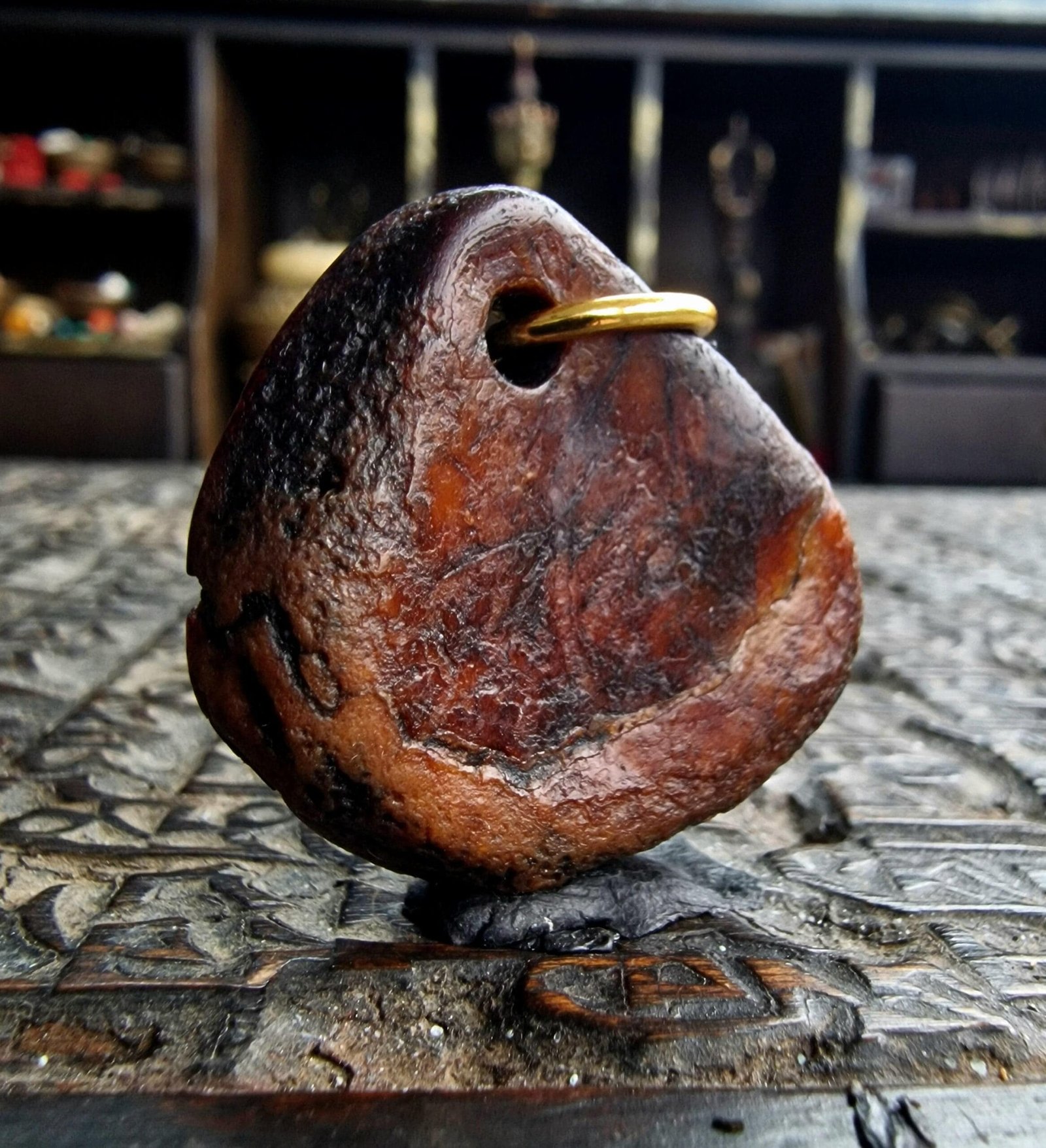 Unique Tibetan - Kapala Skull Amulet - Image 3