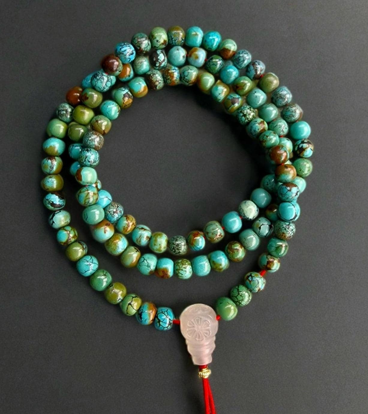 Turquoise Mala Necklace 108 Beads - Image 5