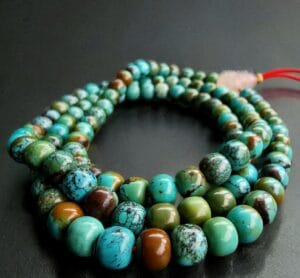 Genuine Turquoise Mala Necklace - 108 Beads - Image 6