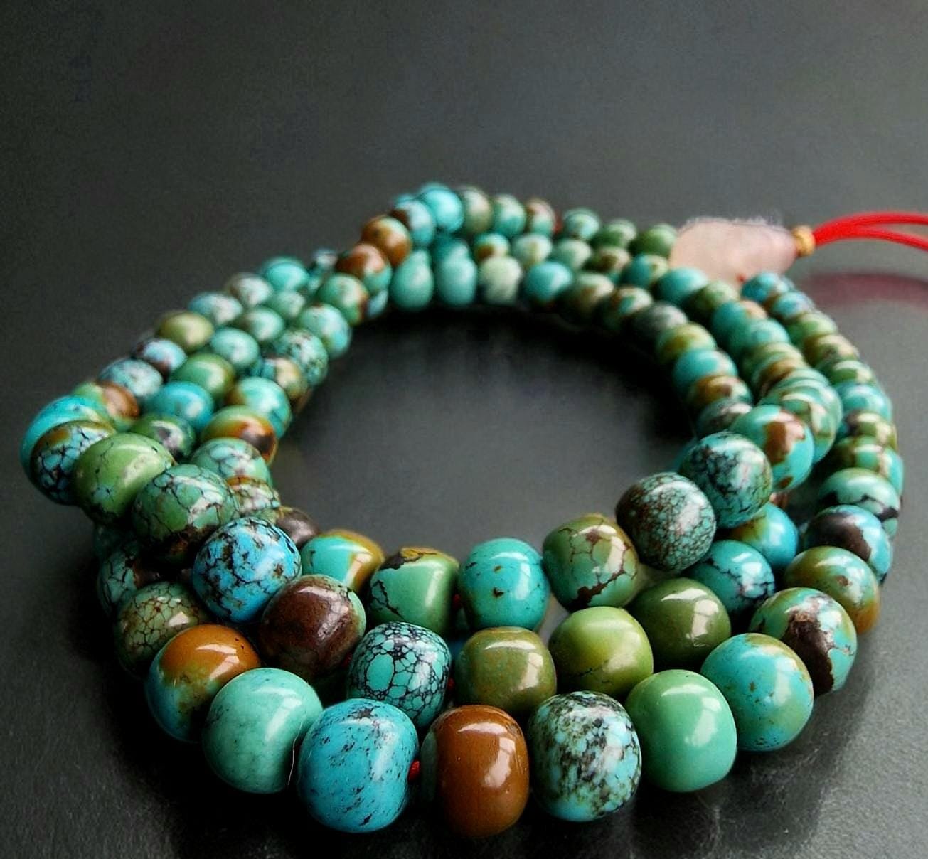 Turquoise Mala Necklace 108 Beads - Image 6