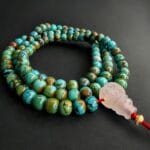 Genuine Turquoise Mala Necklace - 108 Beads - Image 2