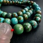 Genuine Turquoise Mala Necklace - 108 Beads - Image 8