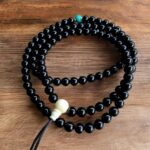 Unique Tourmaline Mala - Tibetan Turquoise - Image 3