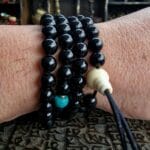 Unique Tourmaline Mala - Tibetan Turquoise - Image 4