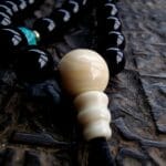 Unique Tourmaline Mala - Tibetan Turquoise - Image 7